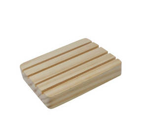 Rectangle Natural Wood Soap Dish