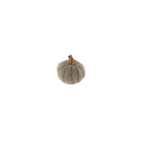 XSmall Grey Felt Pumpkin