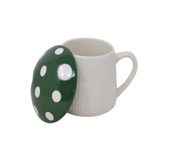 Mushroom Mug - Green Lid