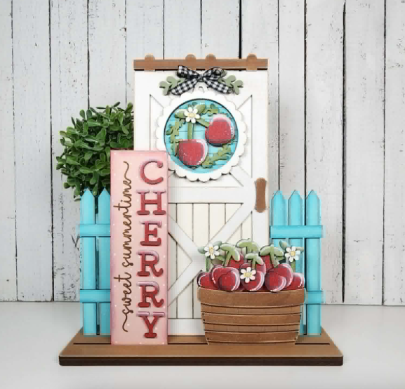 12" Standing Farmhouse Barn Door  - Interchangeable