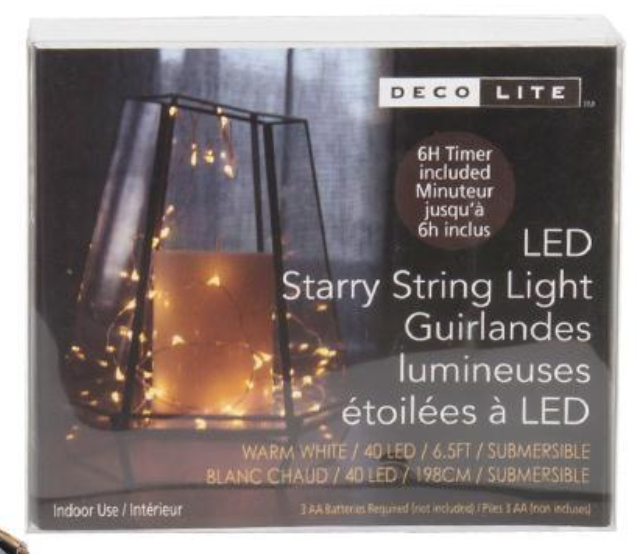 Decor Lite String Lights With Timer -40 LED