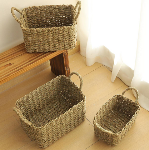 Natural Grass Basket -Medium