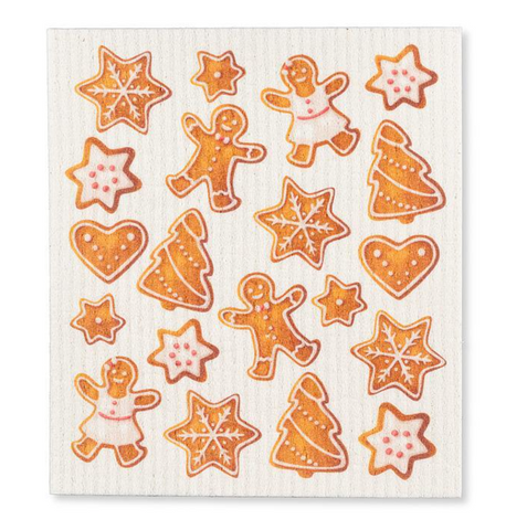 Gingerbread Cookies Swedish Dish Cloth