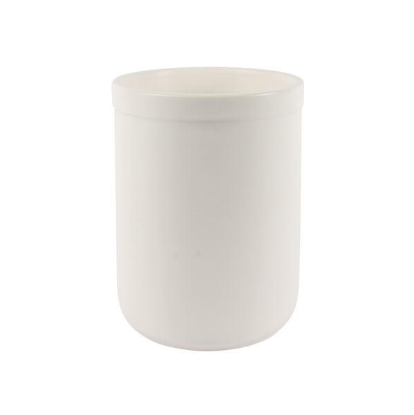 Stoneware Utensil Holder White