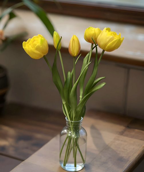 18"  Real Touch Yellow Peony & Tulip Bundle