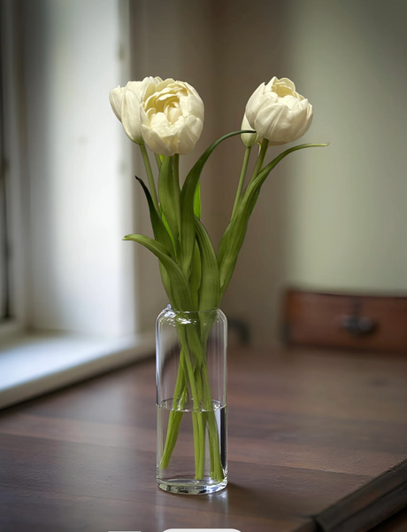 18' Real Touch White Tulip Bundle