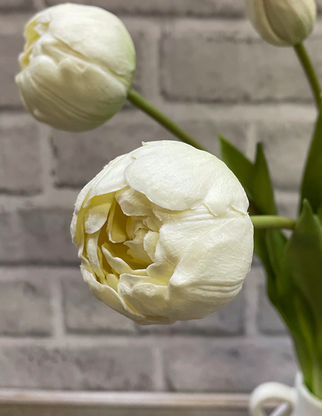 18' Real Touch White Tulip Bundle