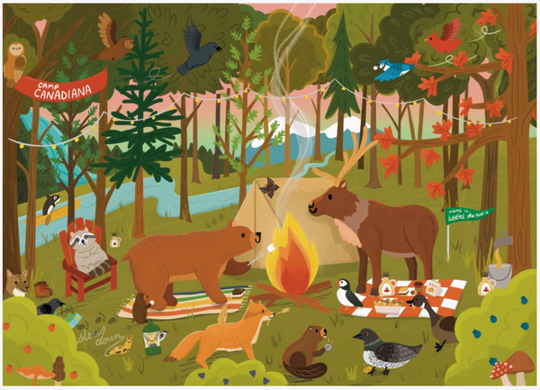 Camp Canadiana| 250 Piece Puzzle | Designed in Canada