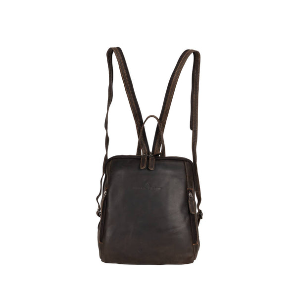 Leather Backpack Anna GW193042: Brown