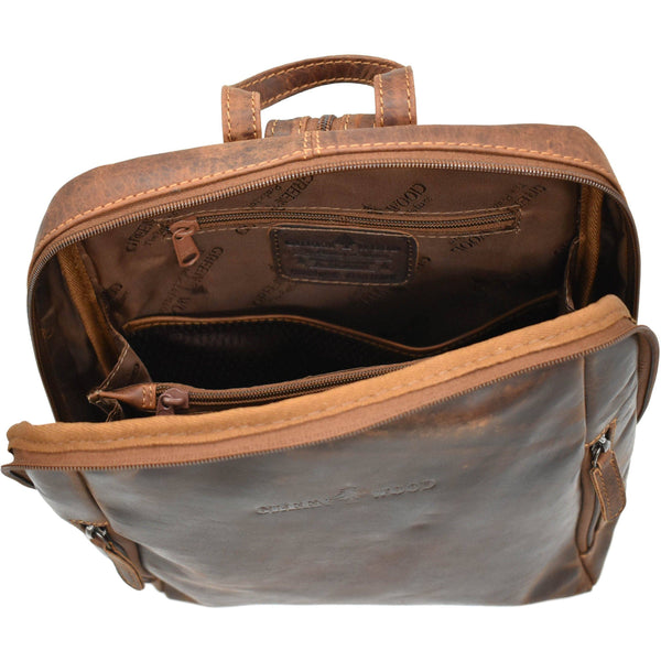 Leather Backpack Anna GW193042: Brown