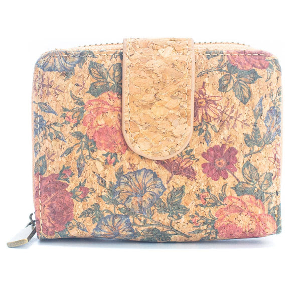Natural Cork Printed Women's Short Card Wallet BAG-2238: F