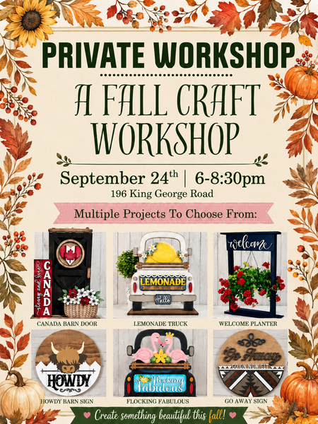 **Private Workshop** Sept Workshop Via Kim