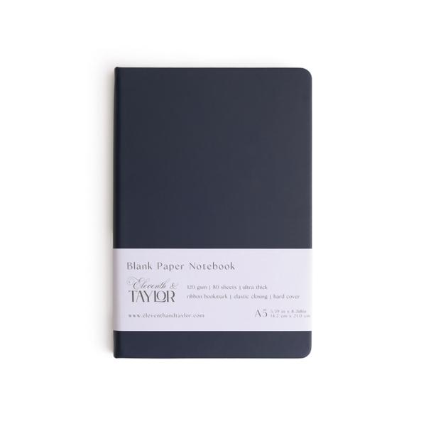 160 Page A5 Blank Journals: 120 GSM Thick Blank Card Stock: Fuschia Pink