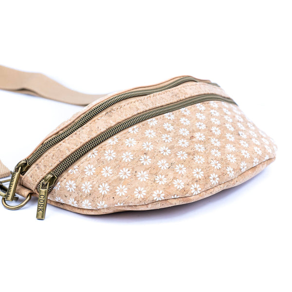 Cork Waist Bag with Double Zipper BAG-2379: C