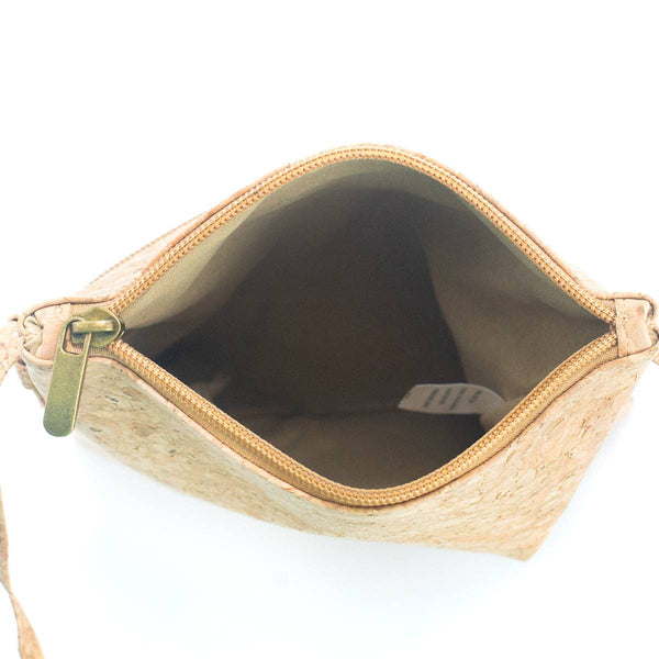 Natural cork Patterned double zipper crossbody bag BAG-2265: C