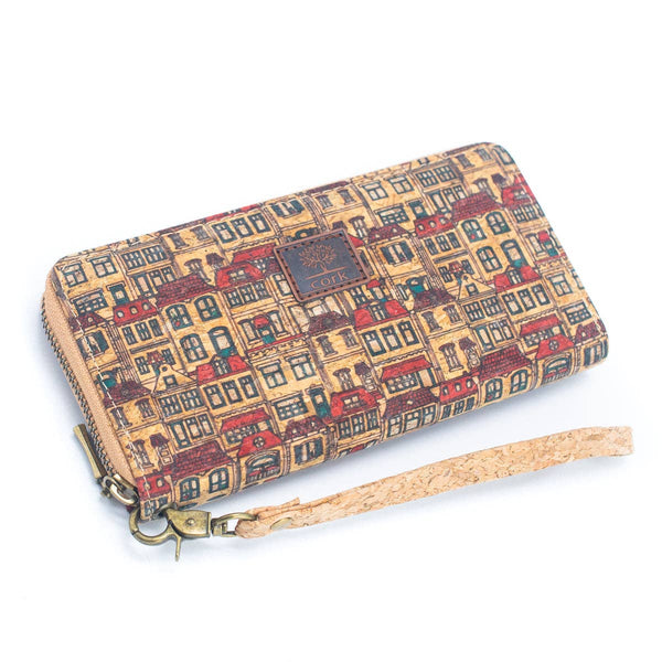 Various patterns natural cork women zipper card wallet BAG-2: J