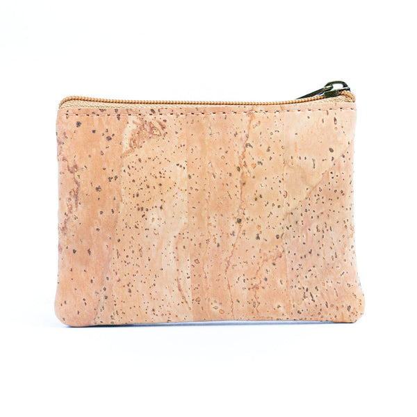 Triple-Zip Cork Mini Coin Pouch BAG-2326: D