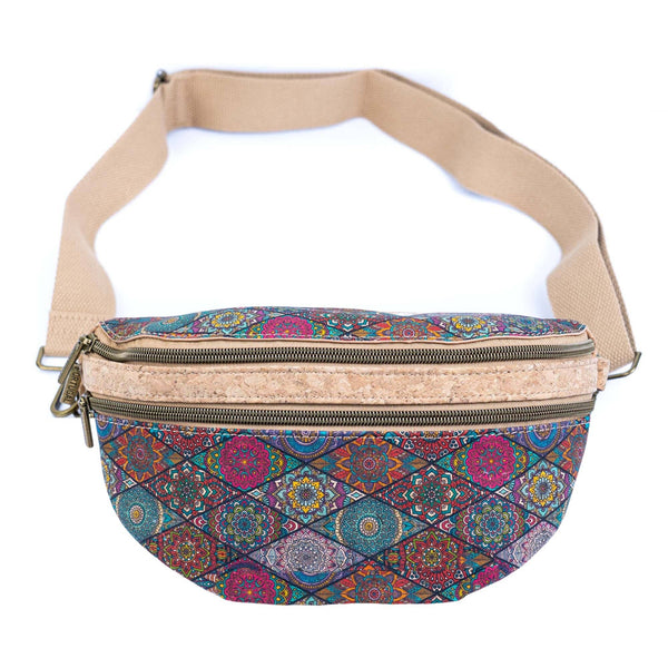 Cork Waist Bag with Double Zipper BAG-2379: D