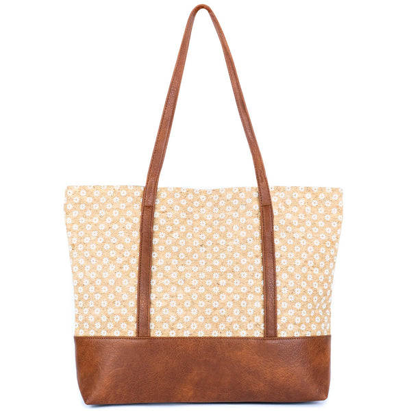 Cork Tote Bag with Vegan Leather Straps BAG-2371: A