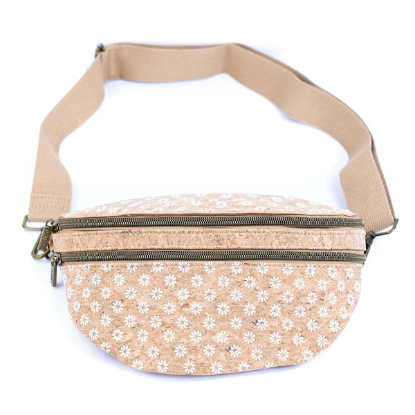 Cork Waist Bag with Double Zipper BAG-2379: C