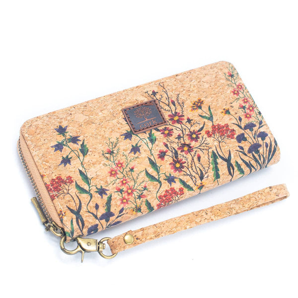 Various patterns natural cork women zipper card wallet BAG-2: J
