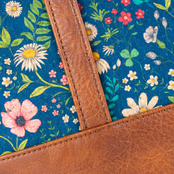 Cork Tote Bag with Vegan Leather Straps BAG-2371: C