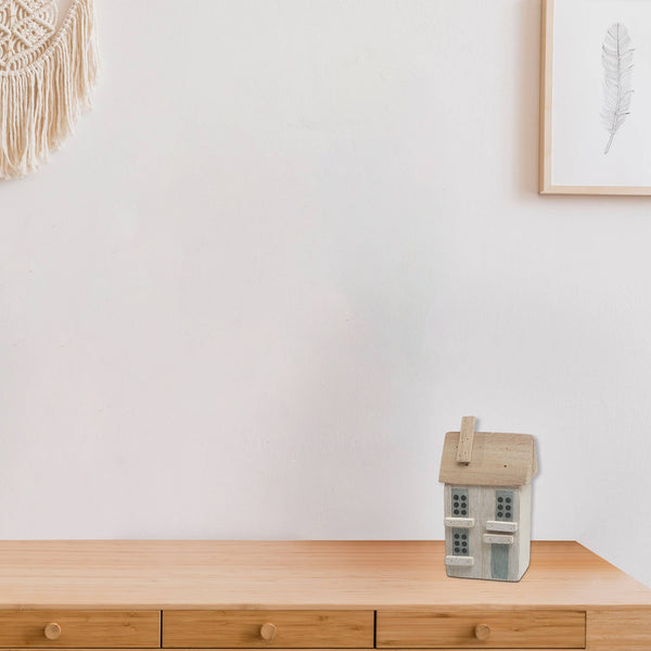 Wooden Single White House Decor: White