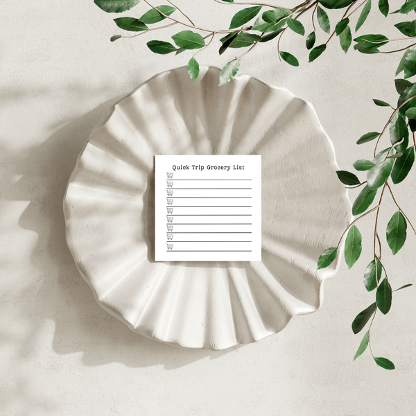 Quick Trip Grocery List: 50 Sheet Post-It Note Notepad