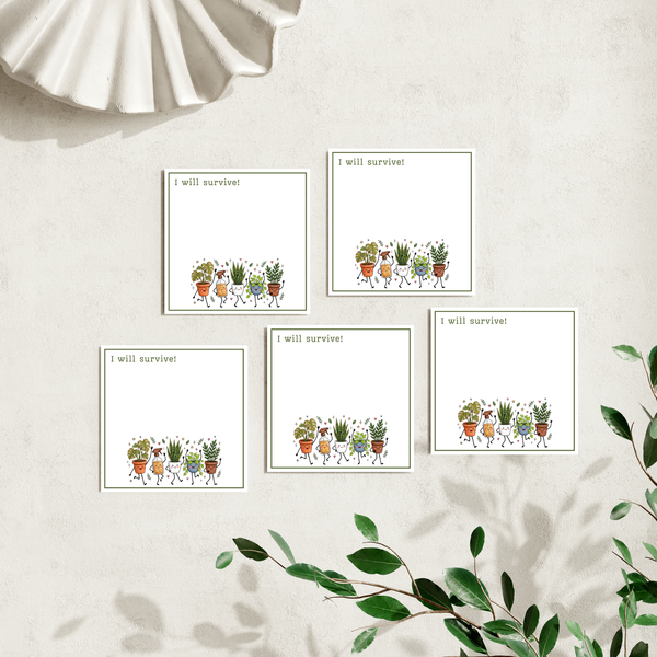 Funny Plants: 50 Sheet Post-It Note Notepad