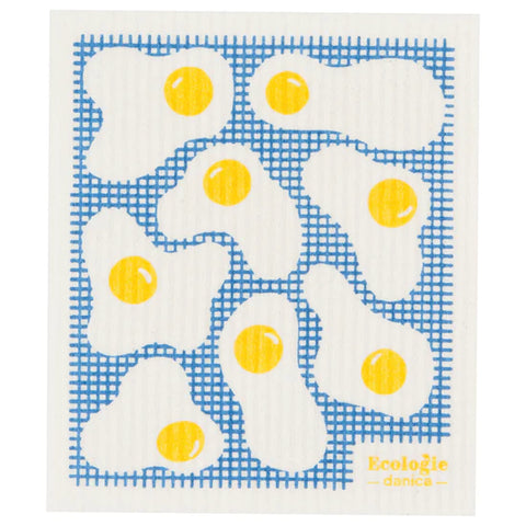 Eggs Plaid Swedish Sponge Cloth