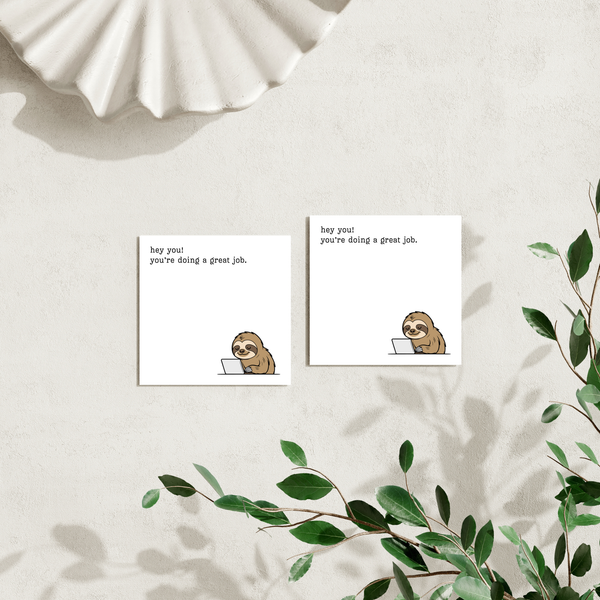 Sloth Themed 50 Sheet Post-It Note Notepad