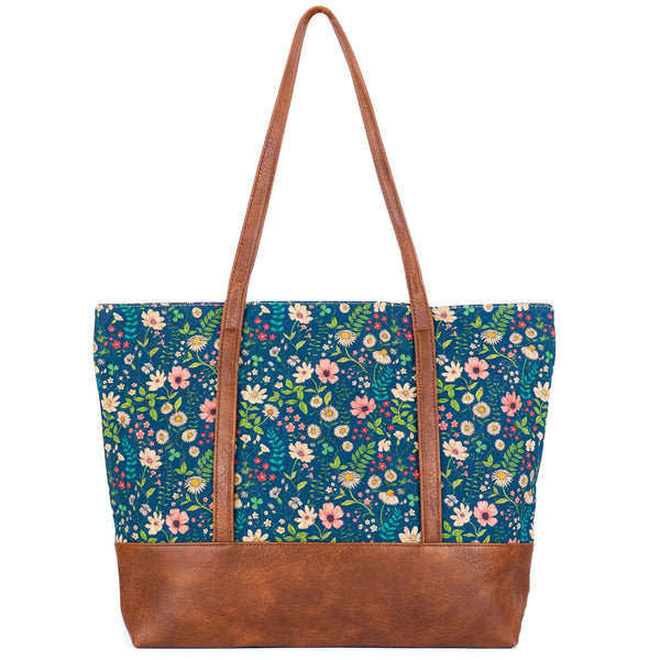 Cork Tote Bag with Vegan Leather Straps BAG-2371: A