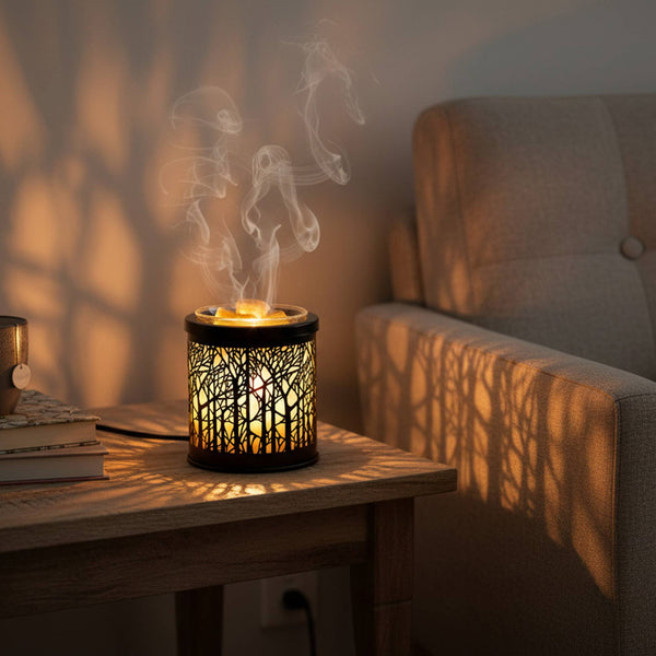 Metal Plug-In Corded Wax Warmer (Tree Branches): Black