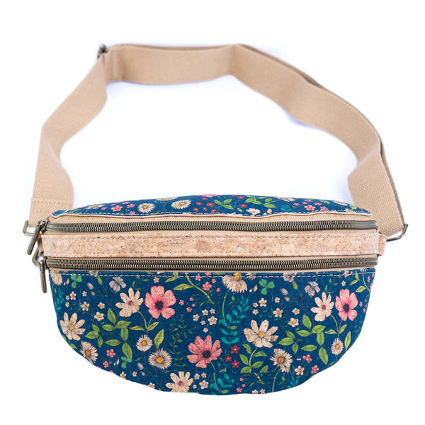 Cork Waist Bag with Double Zipper BAG-2379: B