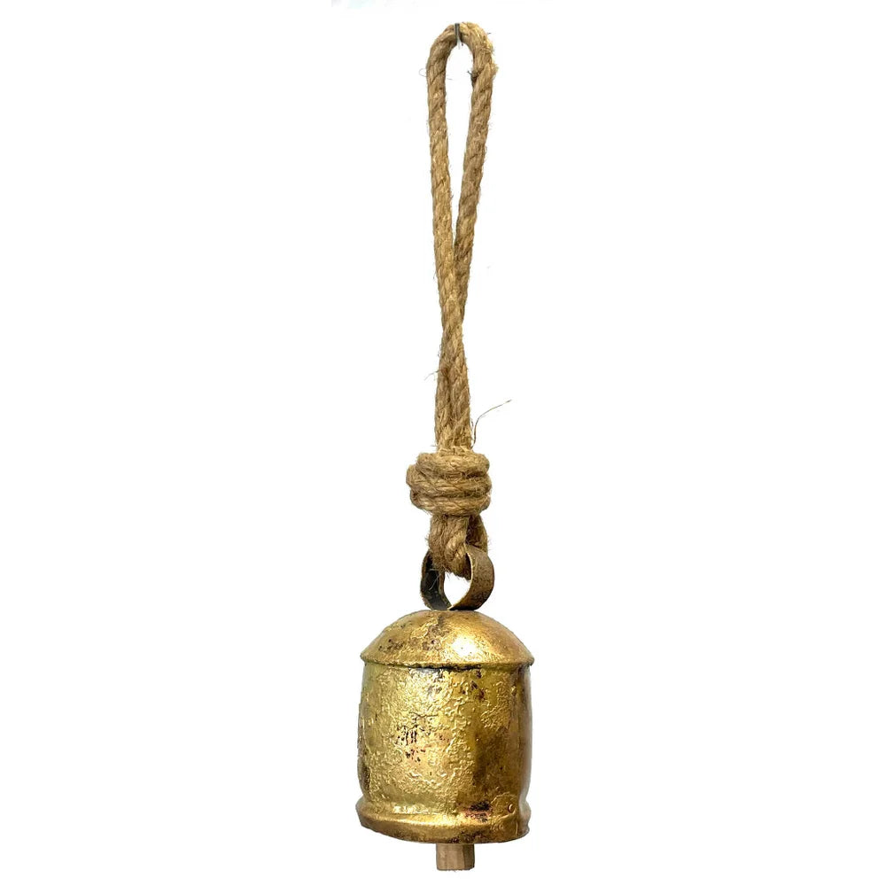 Single Hanging Bell - Rustic Gold 6"