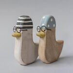 Wooden Ducks- Blue Stripped Hat