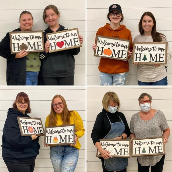 Interchangeable Welcome to Our Home w/10pcs Instore Workshop Project