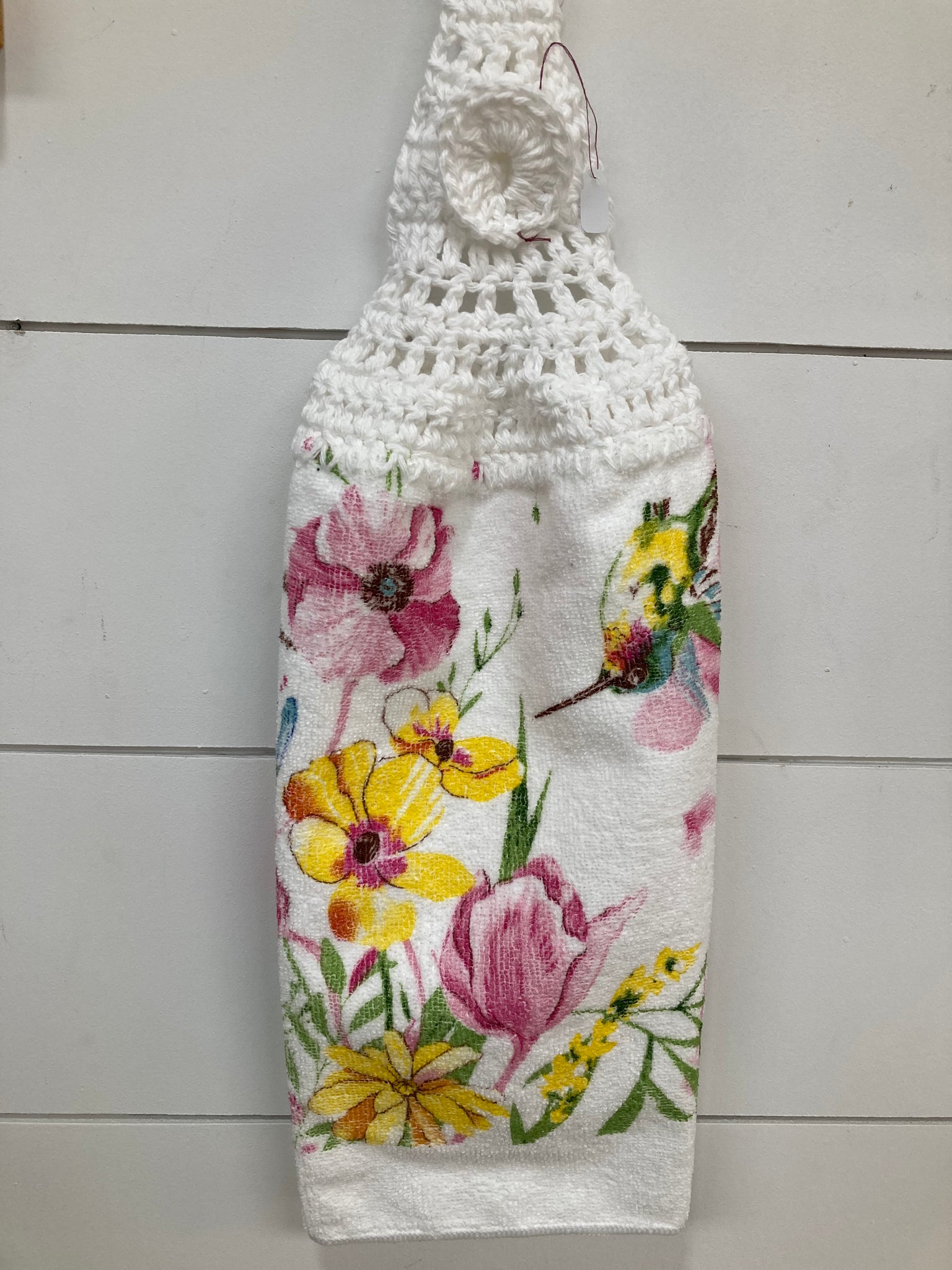 Pink Floral Tea Towel