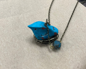 Blue Bird Nest Necklace