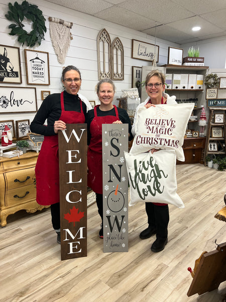 Two 20"x20" Pillow Stencilling w/Inserts Instore Workshop Project