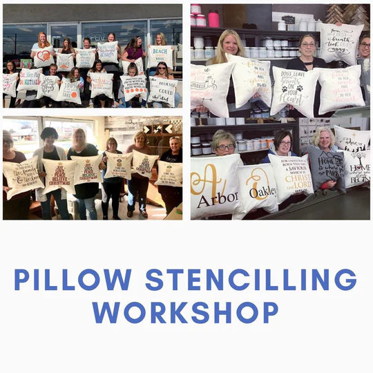 Two 20"x20" Pillow Stencilling w/Inserts Instore Workshop Project
