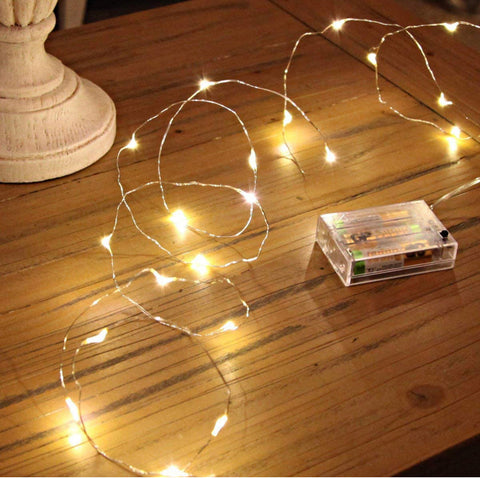 LED Starry String Lights, w/Timer, Submersible, Warm White