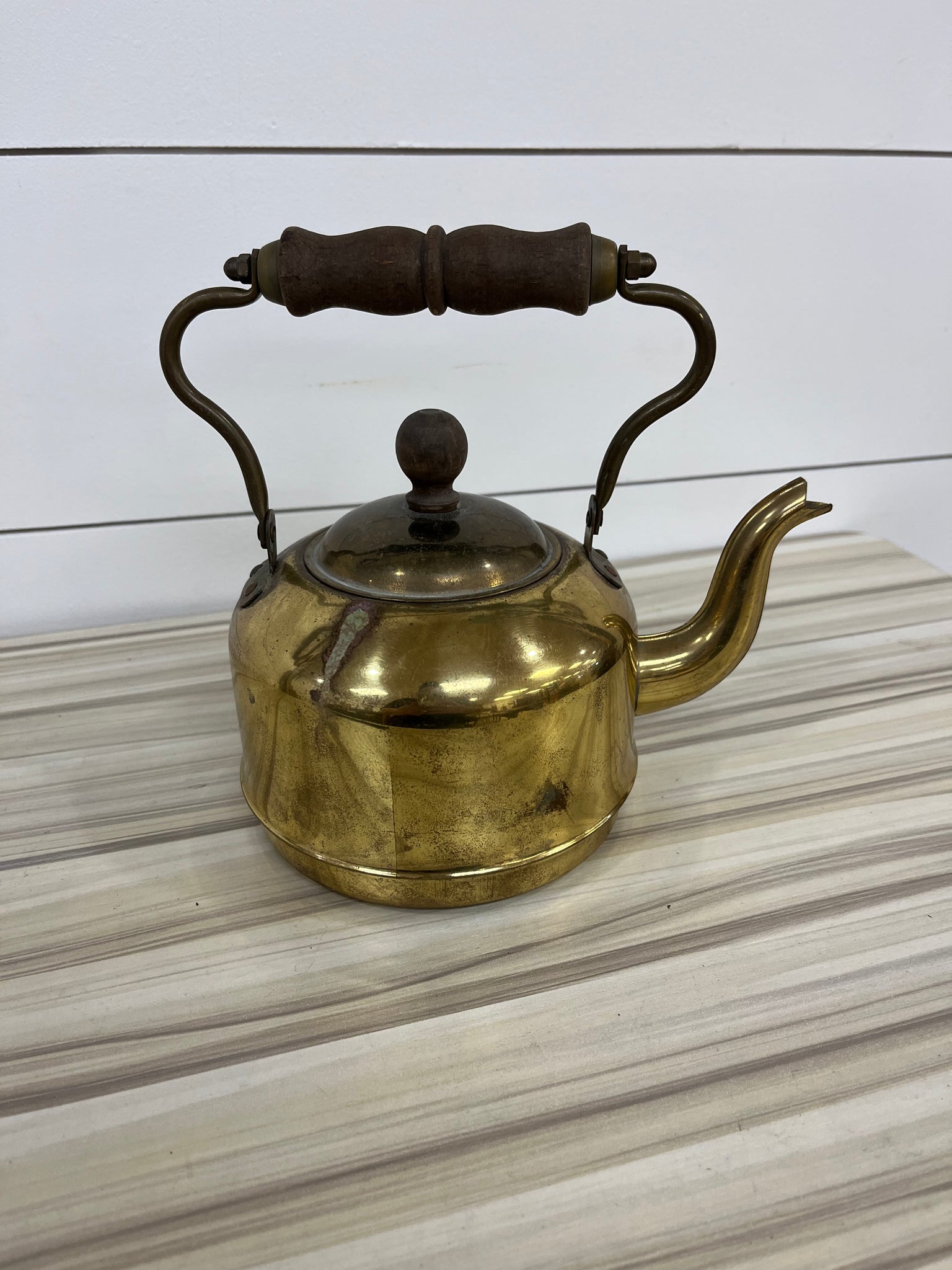 Vintage Brass Tea Pot