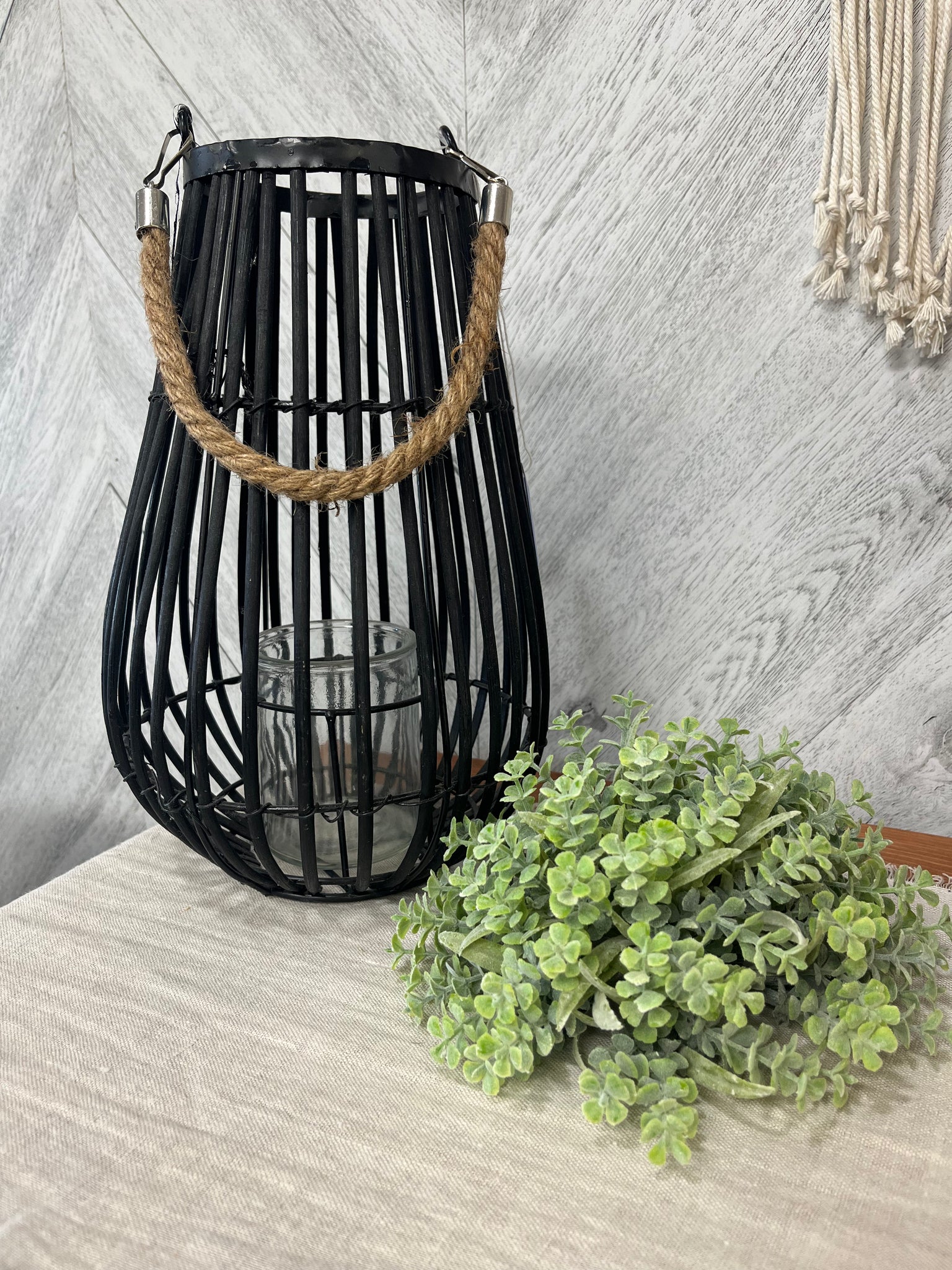 Black Wicker lantern