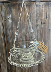 Clear Tea Cup Bird Feeder