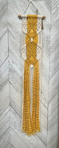 Cream and Mustard Yellow Macrame