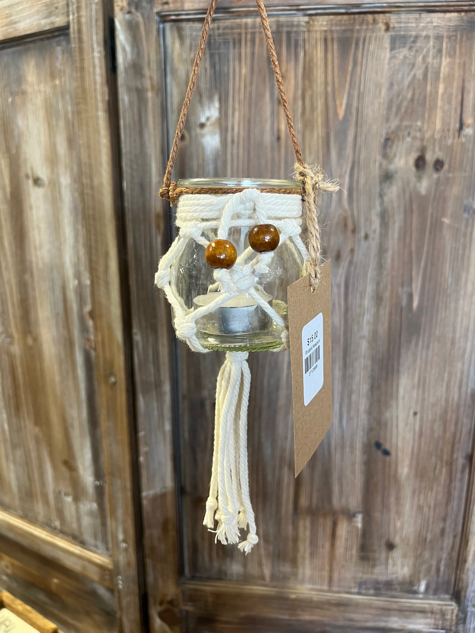 Macrame Candle Holder