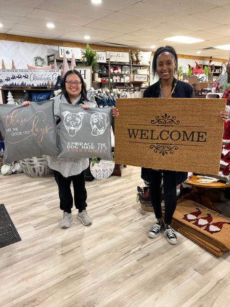 Two 20"x20" Pillow Stencilling w/Inserts Instore Workshop Project