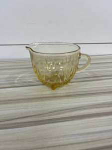 Vintage Creamer- Yellow Glass
