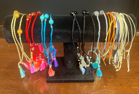 Single Bead Rope Bracelets-Assorted Styles/ Colours